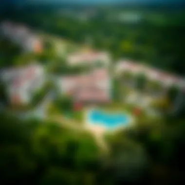 Aerial view of Desco Discovery Gardens showcasing lush green spaces and residential architecture