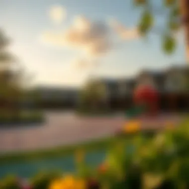 Community amenities featuring recreational spaces and gardens within Desco Discovery Gardens