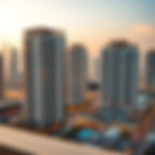 A stunning skyline view of Dubai featuring modern apartment buildings