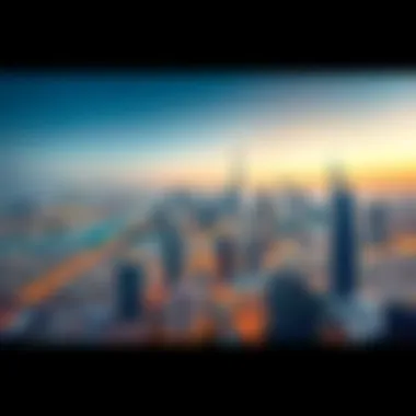 Downtown Dubai Skyline Aerial view of Downtown Dubai showcasing its iconic skyline