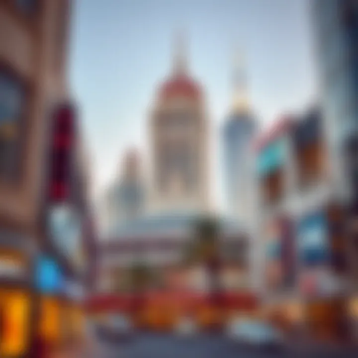 Cultural Landmarks in Downtown Dubai Cultural landmarks in Downtown Dubai illustrating its vibrant atmosphere