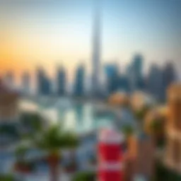 Stunning skyline of Dubai during holiday season