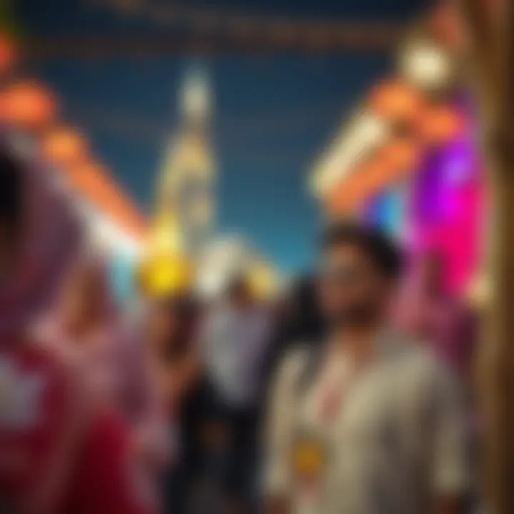 Cultural Experience in Dubai Tourists enjoying the vibrant culture of Dubai