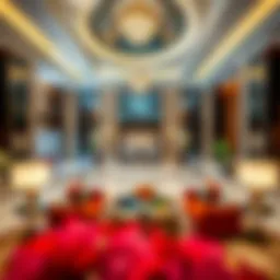 Luxurious lobby of Edge Creek Hotel