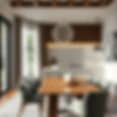 Stylish Dining Area with Natural Light Stylish dining area illuminated by natural light