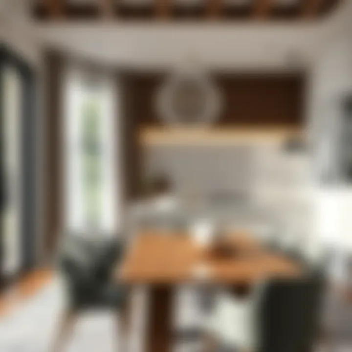 Stylish Dining Area with Natural Light Stylish dining area illuminated by natural light