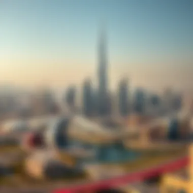 Aerial view of Dubai's skyline showcasing futuristic architecture