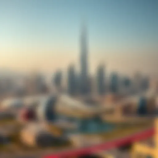 Aerial view of Dubai's skyline showcasing futuristic architecture