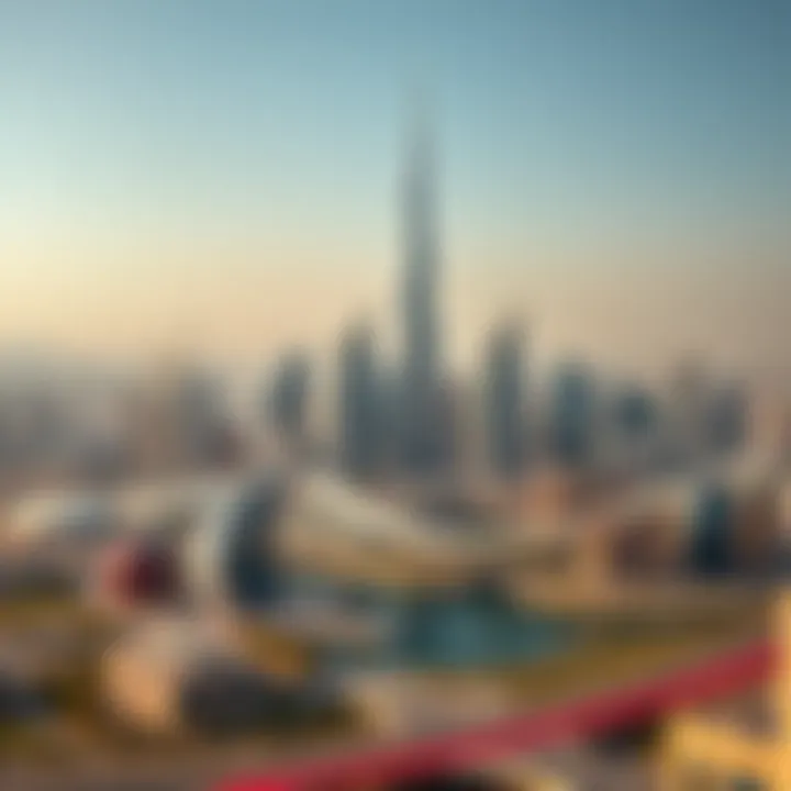 Aerial view of Dubai's skyline showcasing futuristic architecture