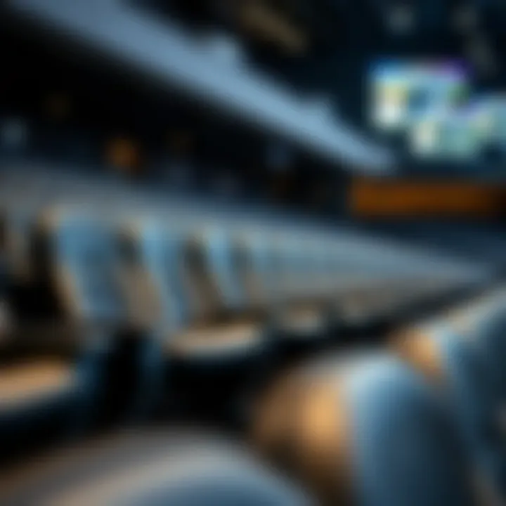 Close-up of premium seating options at Etihad Arena