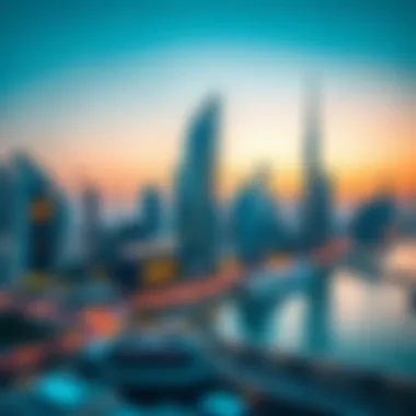 Dubai Skyline Highlighting DMCC Stunning skyline of Dubai with DMCC prominently featured
