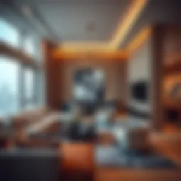 Luxurious apartment interior in Downtown Dubai