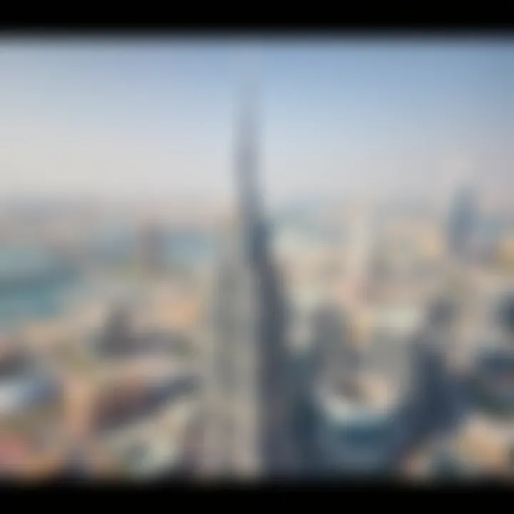 Aerial view showcasing Al Abbas Building 2 amidst Dubai's skyline