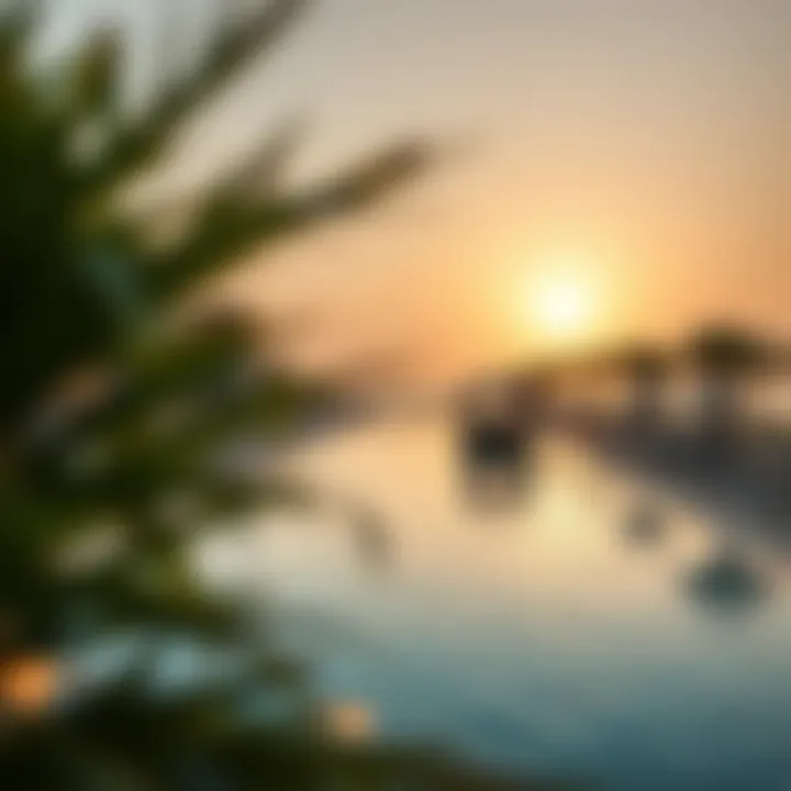 A serene view of the leisure facilities within Al Habtoor City