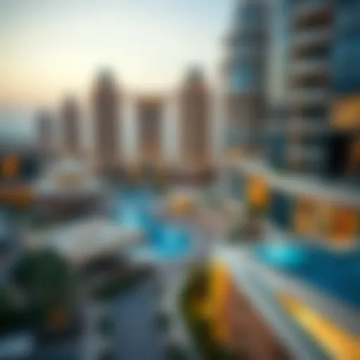 Architectural Marvels of Al Habtoor City A panoramic view showcasing the architectural marvels of Al Habtoor City