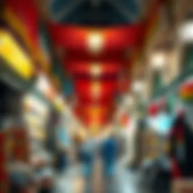 Vibrant atmosphere of Al Mina Souk