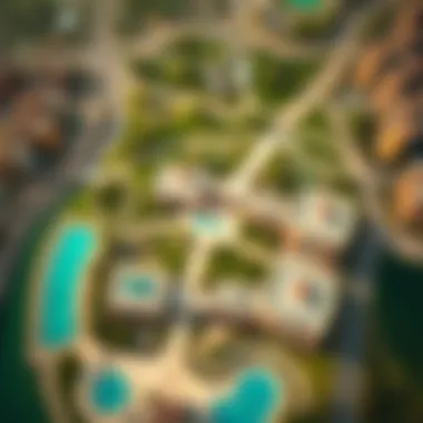 Aerial view capturing the surroundings and community layout