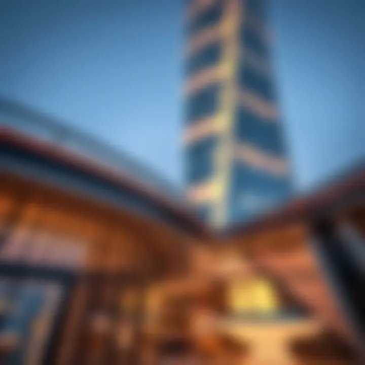 Close-up of the innovative design elements of Al Wasl Tower
