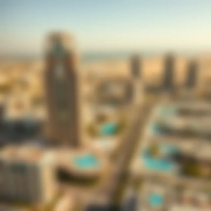 Aerial view of the location of Alana in Dubai