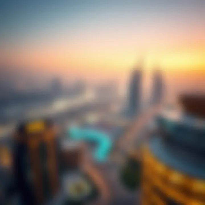 Panoramic view of Dubai showcasing Anya's location