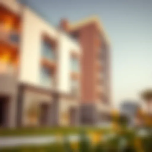 Modern apartment architecture in Rashidiya