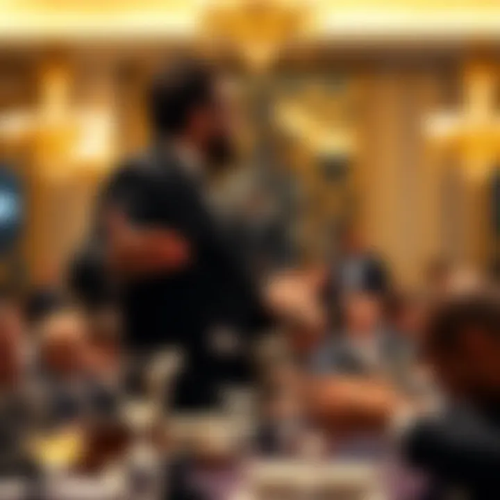 The Auctioneer at Work Auctioneer presenting at a high-stakes auction event