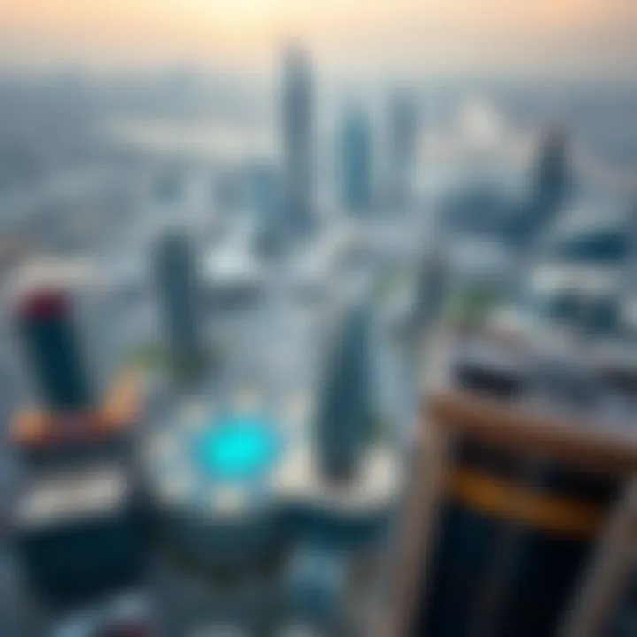 Dubai's Architectural Landscape Aerial view of Dubai's skyline showcasing modern architecture