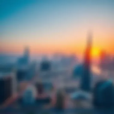 Aerial view of Dubai's skyline showcasing modern architecture