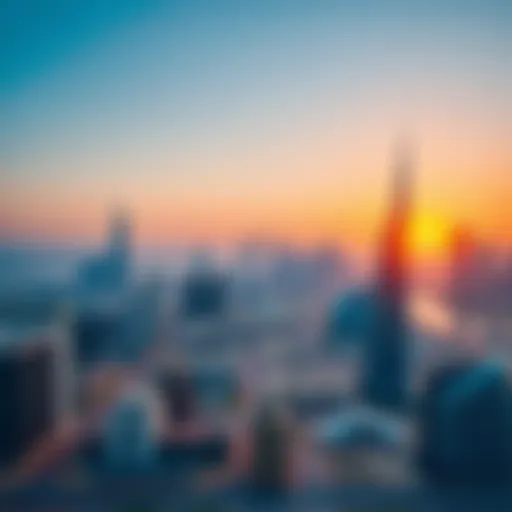 Aerial view of Dubai's skyline showcasing modern architecture