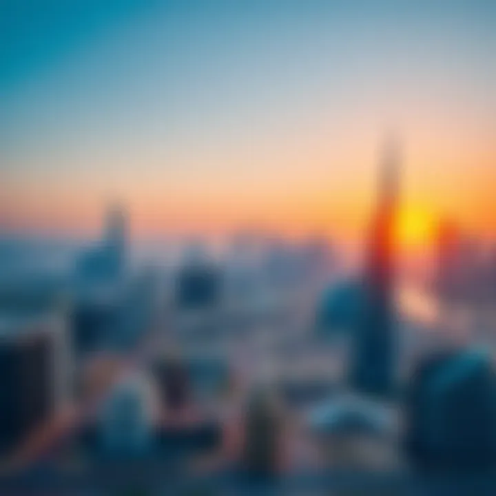 Aerial view of Dubai's skyline showcasing modern architecture