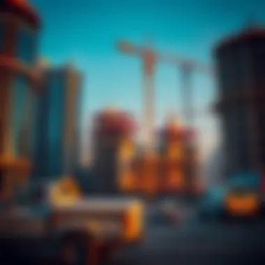 Construction site of a new Azizi Properties development
