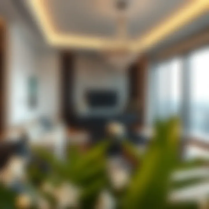Interior design of a modern apartment in an Azizi project