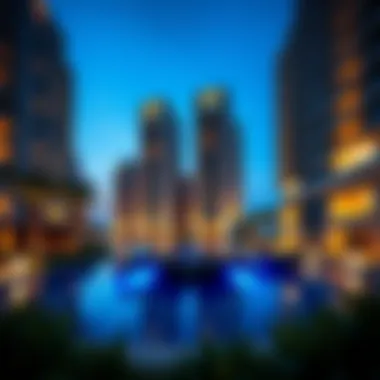 Luxurious residential buildings on Bluewaters Island