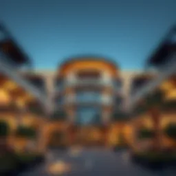 Architectural view of برج الشاطئ 1 showcasing its unique design