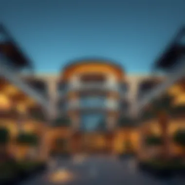 Architectural view of برج الشاطئ 1 showcasing its unique design