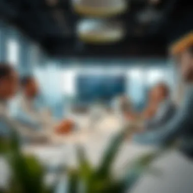 Strategic Business Meeting Business meeting with diverse professionals discussing strategies
