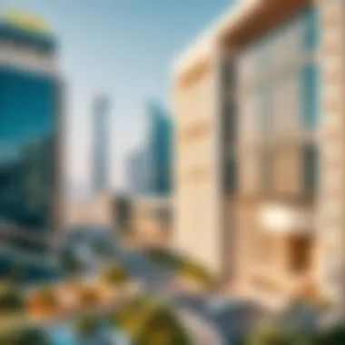 Panoramic view of City Center Murooj showcasing modern architecture