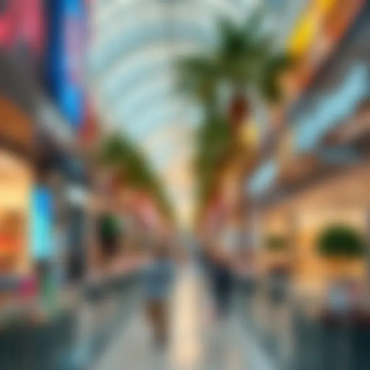 Diverse shopping options available inside the mall