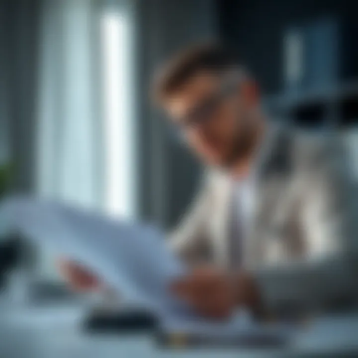 Contract documents being reviewed by a legal expert