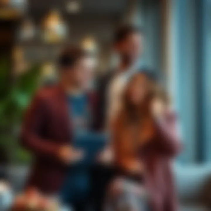 Couples with Real Estate Agent Couples enjoying a seamless rental experience with a real estate agent