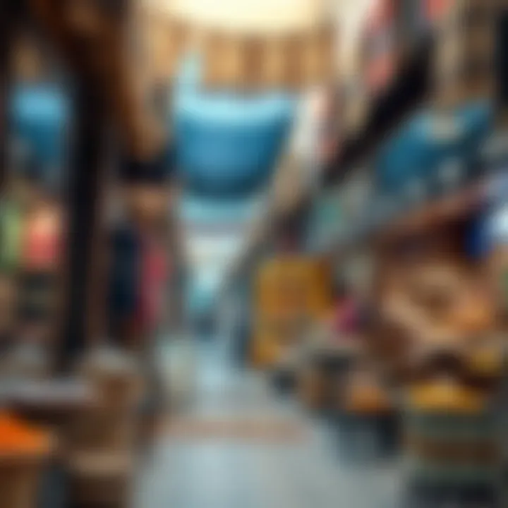 A vibrant marketplace in Deira showcasing traditional souks with intricate textiles and spices
