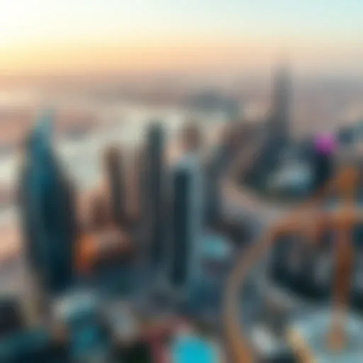 Aerial view of Dubai's skyline showcasing luxury skyscrapers
