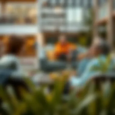 Community Living in Ellington Villas Lifestyle offerings of residents enjoying community spaces in Ellington Villas