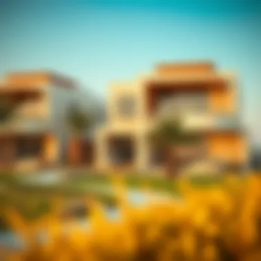 Exterior view of the Etihad Eco Residence showcasing innovative architecture and landscaping