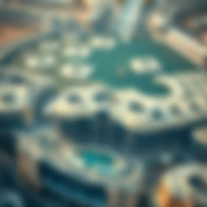 Strategic Location of Etihad Mall in Dubai Aerial view highlighting the strategic location of Etihad Mall