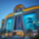 Exterior view of Etihad Mall showcasing its modern architecture