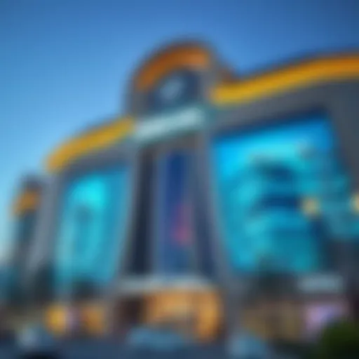 Stunning Architectural Design of Etihad Mall Exterior view of Etihad Mall showcasing its modern architecture