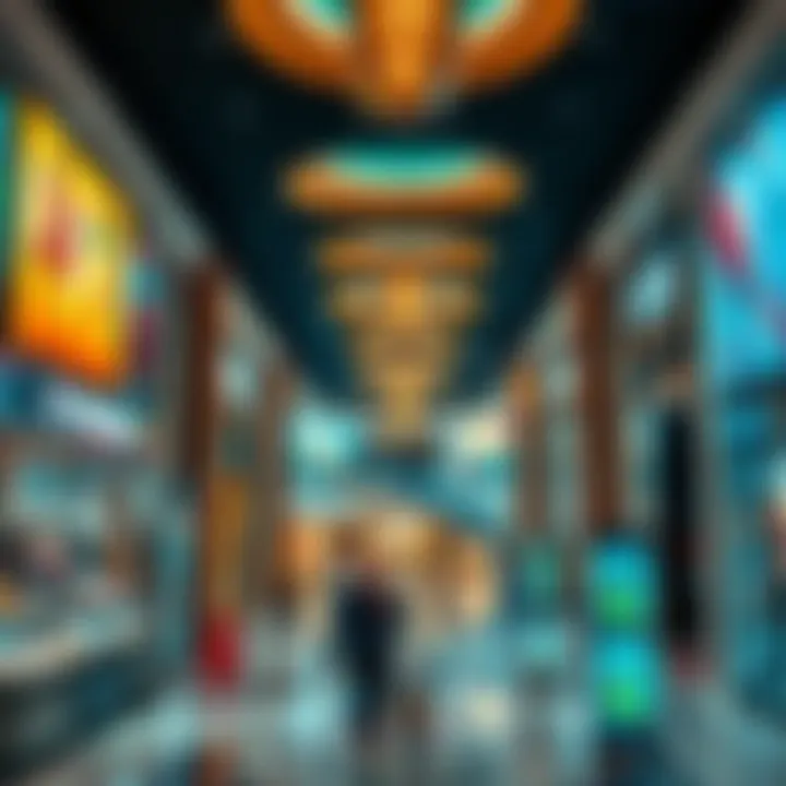 Vibrant Retail Environment at Etihad Mall Interior shot of retail space within Etihad Mall