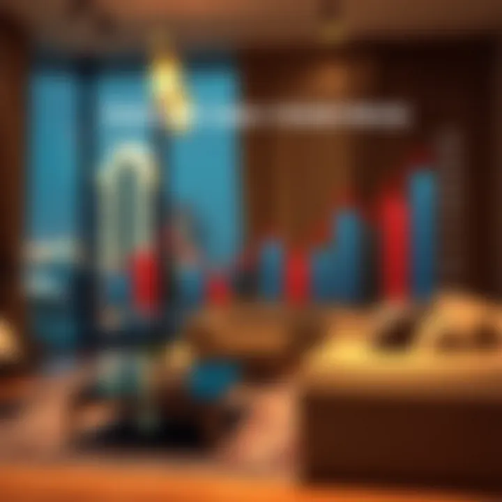 Trends in rental prices displayed on a chart