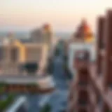 A panoramic view of Deira showcasing modern and traditional architecture
